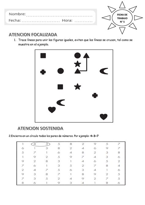 Ficha N Estimulacion Cognitiva Al Adulto Mayor Trace L Neas