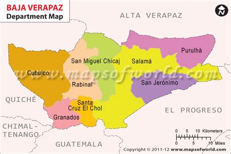 Baja Verapaz Guatemala Map