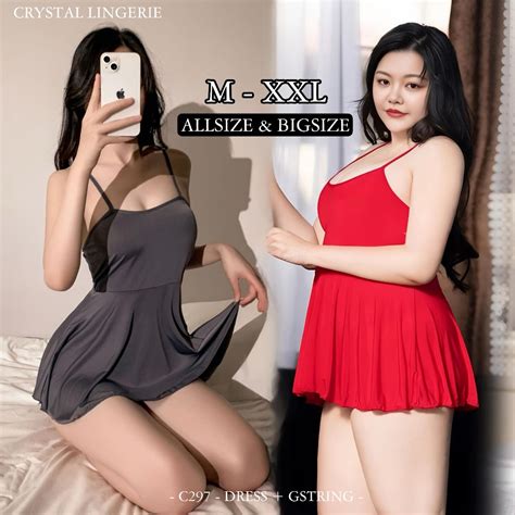 Jual Crystal Lingerie Dress Sexy Babydoll Baju Tidur Lingerie Sexy Jumbo Wanita Lingerie Sexy