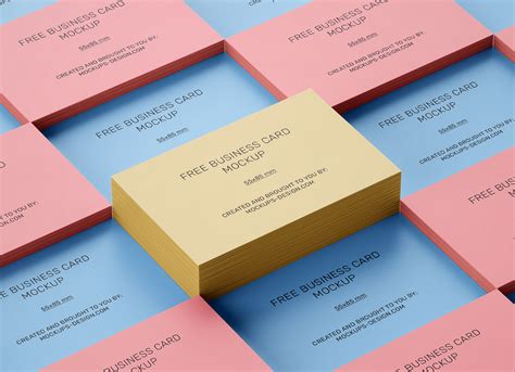 Free Stacked Multiple Business Card Mockup Psd Set Good Mockups
