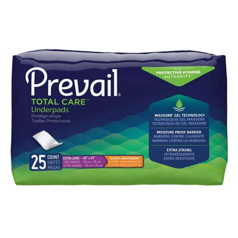 Ships Free Prevail Underpads Total Care 30x30 30x36 Vitality Medical