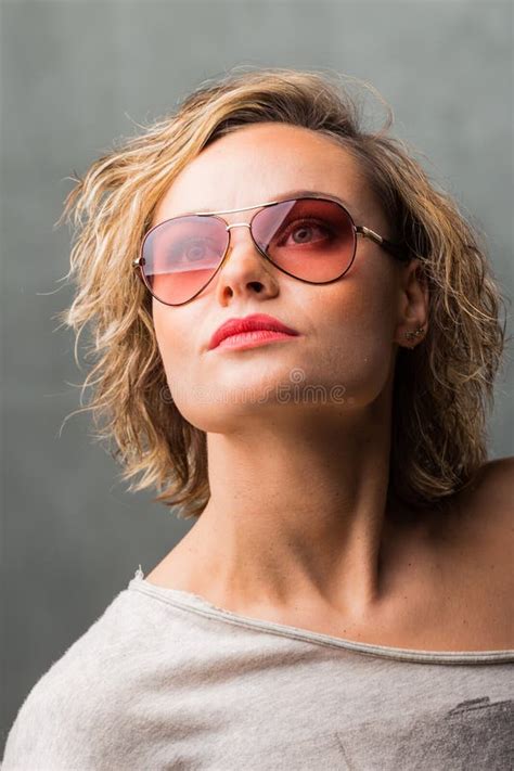 Blonde With Glasses Stock Image Image Of Isolated Caucasian 52133211