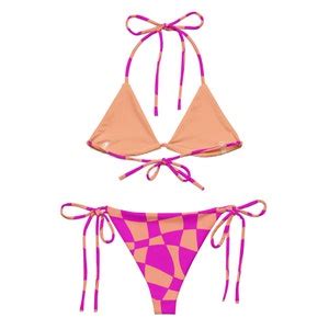 Good Vibes Recycled String Bikini Size Xs Xl Etsy
