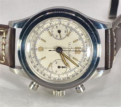 Lecoultre Stahl Armbanduhr Chronograph Kaliber Valjoux Men