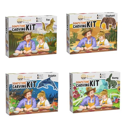 Soapstone Carving Kit Diy Kit For Kids 8 Earth Toys