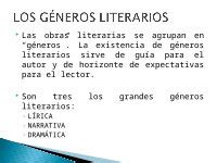 Ppt Tema La Literatura Y Los Textos Literarios Caracter Sticas De