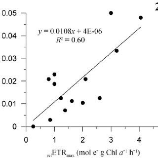 Relationship Between Maximal Relative Electron Transport Rate