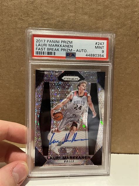 Panini Prizm Lauri Markkanen Rookie Rc Fast Break Prizm Auto