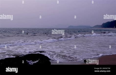 ocean waves rolling   shores  galgibaga beach south goa india