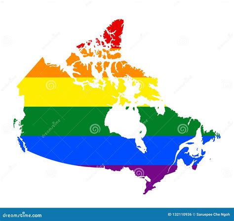 Lgbt Flag Map Vector Rainbow Map In Colors Of Lgbt Lesbian Gay Bisexual And Transgender