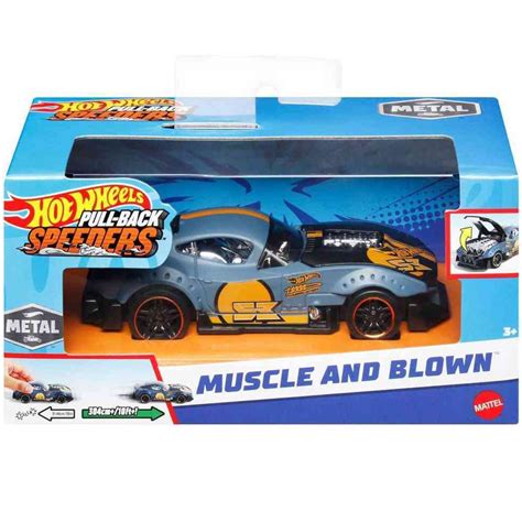 Masinuta Hot Wheels Pull Back Speeders Muscle And Blown Scara