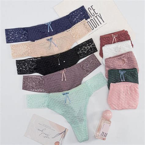 Packs Lot Sexy Womens Lace Panties Thongs G String Bikini Underwear Lingeries Ebay