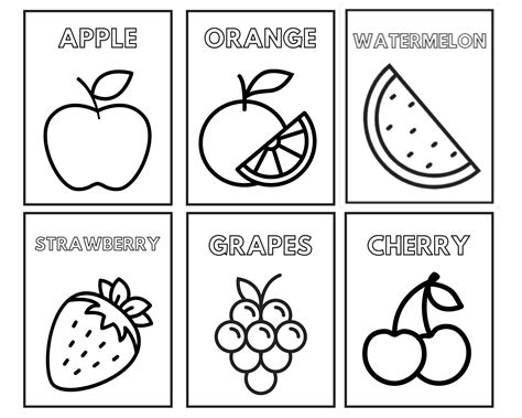 Coloring Pictures Of Fruit