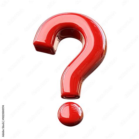 3D Red Question Mark on transparent background, "Unlock the Mystery ...