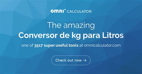 Conversao Litros Para Kg - Conversor de kg para Litros