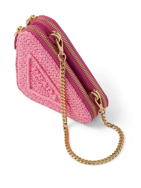 Prada Raffia Mini Bag Pink Farfetch