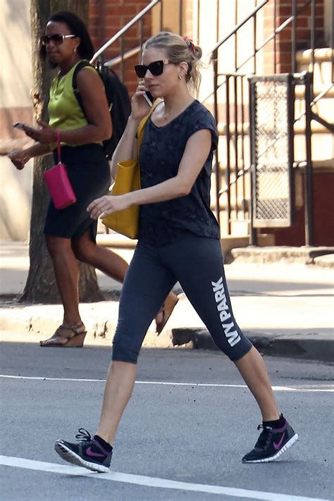 Sienna Miller in Leggings - Heading to the Gym in New York City 05/03