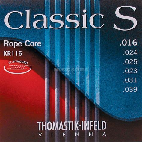 Thomastik Classic S Strings, KR116 Rope Core, Flat Wound | United Kingdom