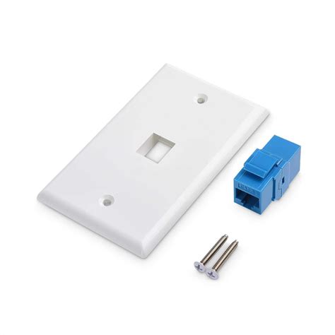 Cable Matters 2-Pack Ethernet Wall Plate Cat6 Wall Plate / Cat5 Ethernet Wall Outlet in White ...