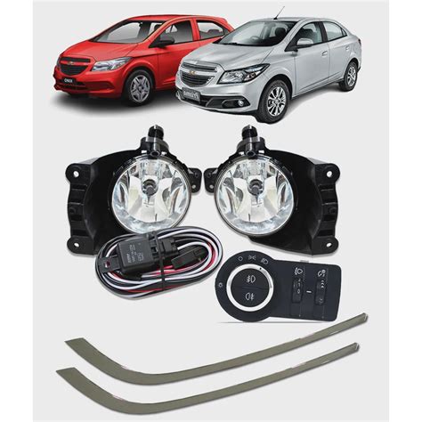 Kit Farol De Milha Neblina Chevrolet Novo Prisma Onix Lt Ltz