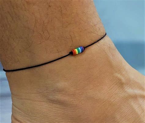 Pride Anklet For Men Or Women Lgbt Csd Festival Jewelry Ankle Bracelet