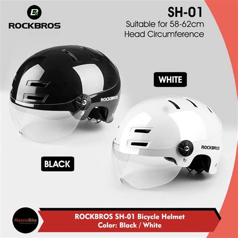 Jual ROCKBROS SH 01 Helm Sepeda Bicycle Helmet Bike With Glasses Helm