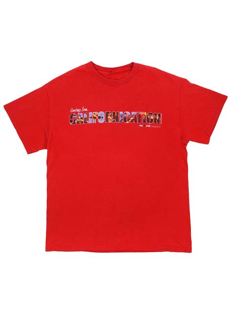 s RED HOT CHILI PEPPERS CALIFORNICATION プリントTシャツ レッド 実寸 L位 SOLD OUT BerBerJin WebStore
