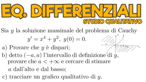 Equazioni Differenziali Studio Qualitativo Analisi Matematica