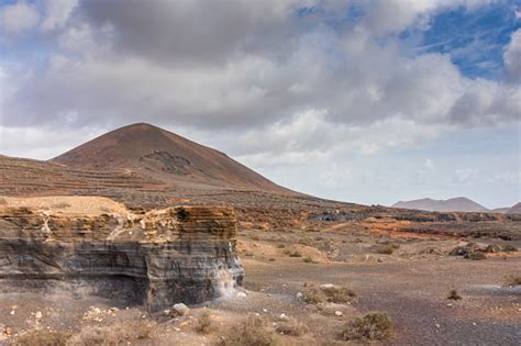 The Stratified City Of Lanzarote A Volcanic Area With Geological Rock