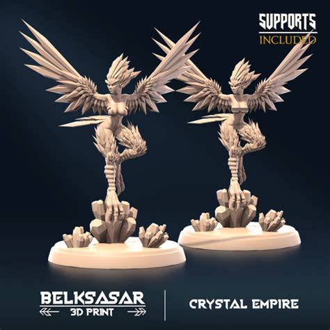 Stl File Crystal Harpy A Normal And Nude D Printable Design To