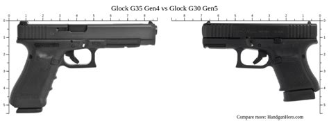 Glock G35 Gen4 Vs Glock G30 Gen5 Size Comparison Handgun Hero