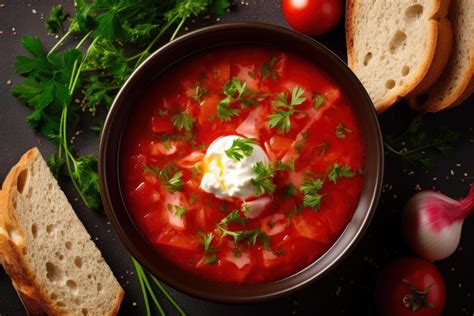 Traditional Ukrainian Russian Borscht Illustration 24294754 Stock Photo