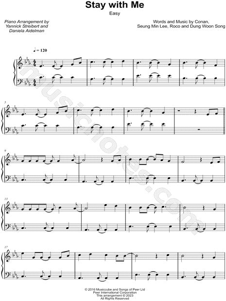 yannick streibert stay   easy sheet  easy piano piano