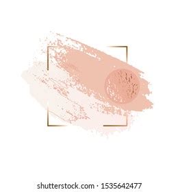 Brush Strokes Rose Nude Tones Gold Stock Vector Royalty Free Shutterstock