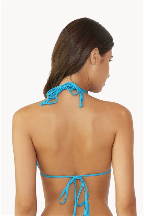 Pilyq Swim Turquoise Isla Triangle Bikini Top