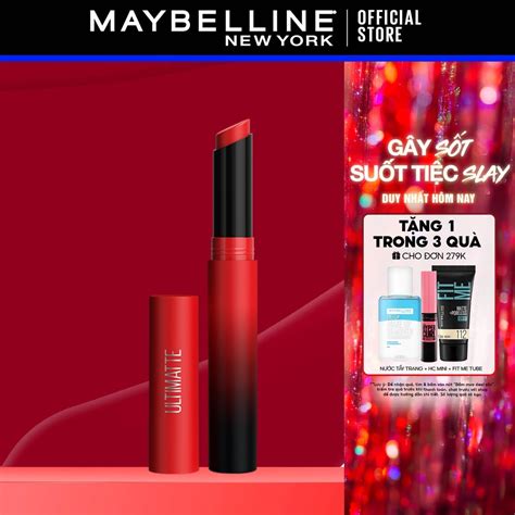 Son Lì Mịn Môi Siêu Nhẹ Cao Cấp Maybelline New York Color Sensational Ultimatte 17g Shopee