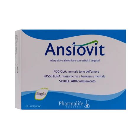 Ansiovit Integratore Ansiolitico E Rilassante 30 Compresse Pharmalife