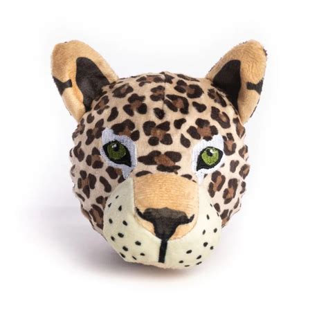 Fabdog Faball Leopard Plush Squeaker Dog Toy Large