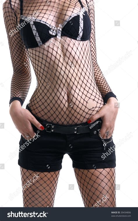 Woman Sexual Dominatrix Black Lingerie Studio Stock Photo Shutterstock