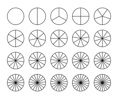 Premium Vector Segment Slice Icons Set Or Circles Divided In Segments