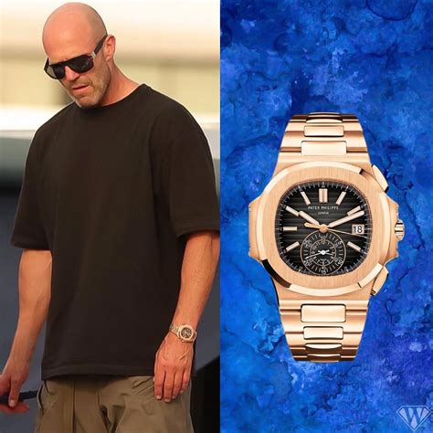 Jason Statham Rose Gold Patek Philippe Nautilus Chronograph