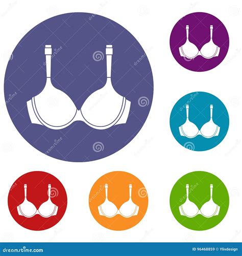 Lingerie Icons Set Stock Vector Illustration Of Sign