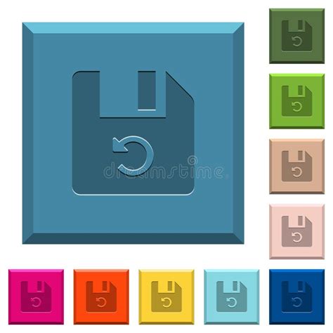 undo  file operation engraved icons  edged square buttons stock