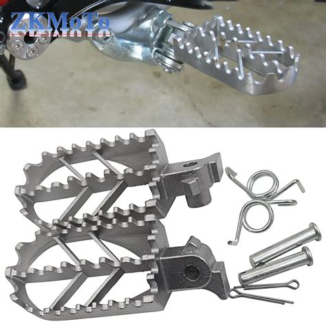 Stainless Steel Footpegs Foot Rest Pegs For TW200 PW50 PW80 Pit Dirt