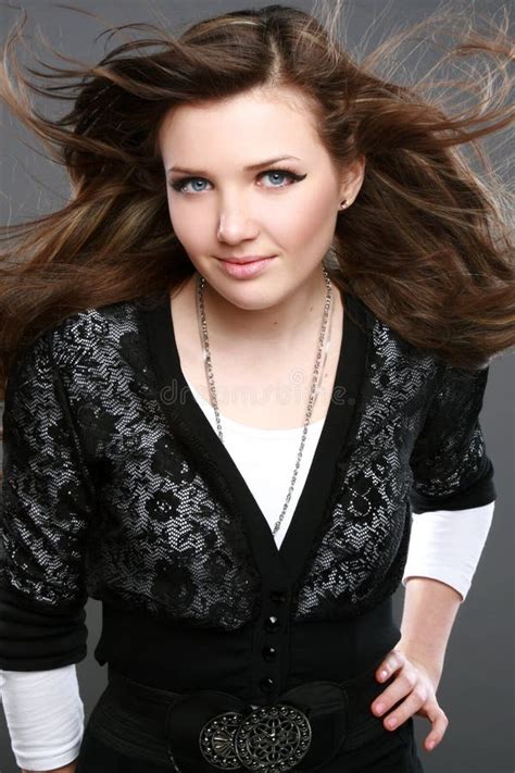 Beautiful Long Haired Brunette Stock Photo Image Of Brunette Hair