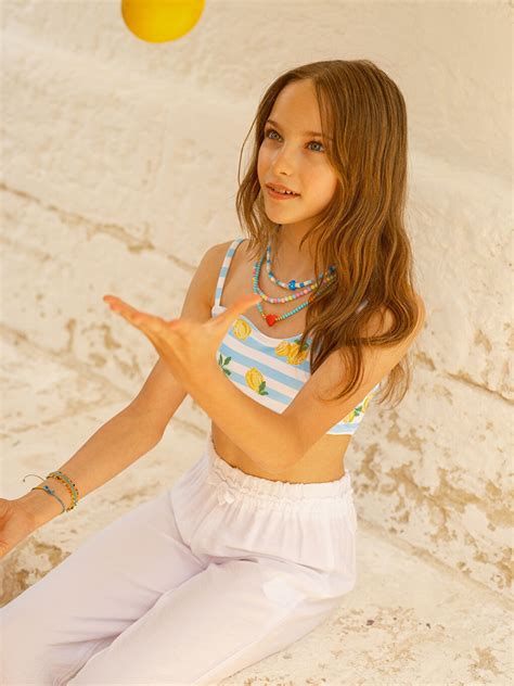 LCW Kids Mavi Hızlı Kuruyan UV Korumalı Kız Çocuk Bikini S CY Z LQK LCW