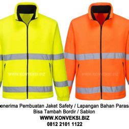 Jaket Safety Proyek Tambang Bahan Parasut Buatan Konveksi Bandung