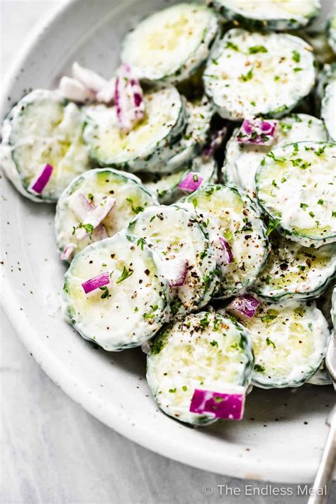 creamy cucumber salad  family favorite recipe