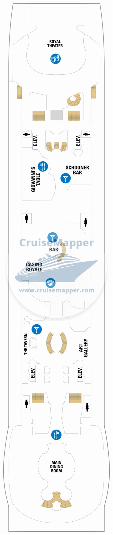 Voyager Of The Seas deck 4 plan | CruiseMapper