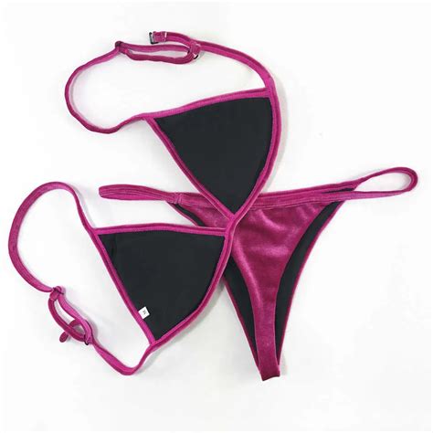 Cikini Velvet Bikini Set Marca Estilo Playa Traje De Baño Mujer Sexy